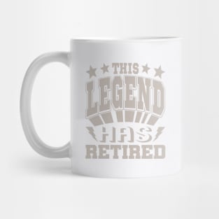 This Legend Has Retired Retirement Humor Typography Mug